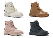 Children Buckle Strap Black Chunky Sole Pouch Ankle Boots Children Platform Fashion Children Pocket Boot